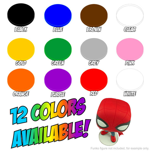 LITKO Pop Culture Figure Stands, 2-inch Circle, White (5)-Specialty Base Sets-LITKO Game Accessories