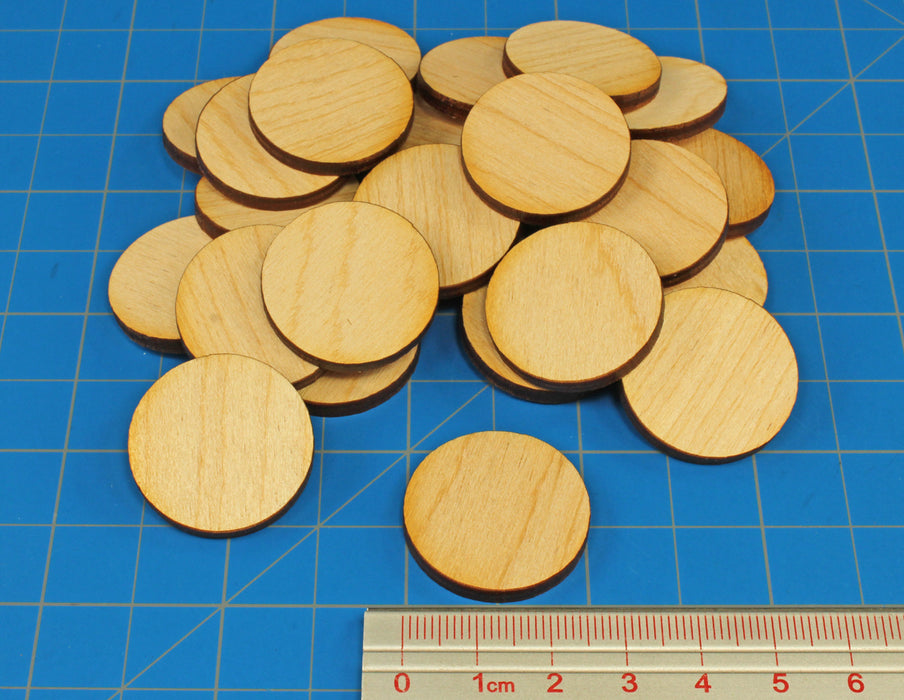 LITKO 27mm Circular Bases Compatible with Star Wars: Legion, 3mm Plywood (25)-Specialty Base Sets-LITKO Game Accessories