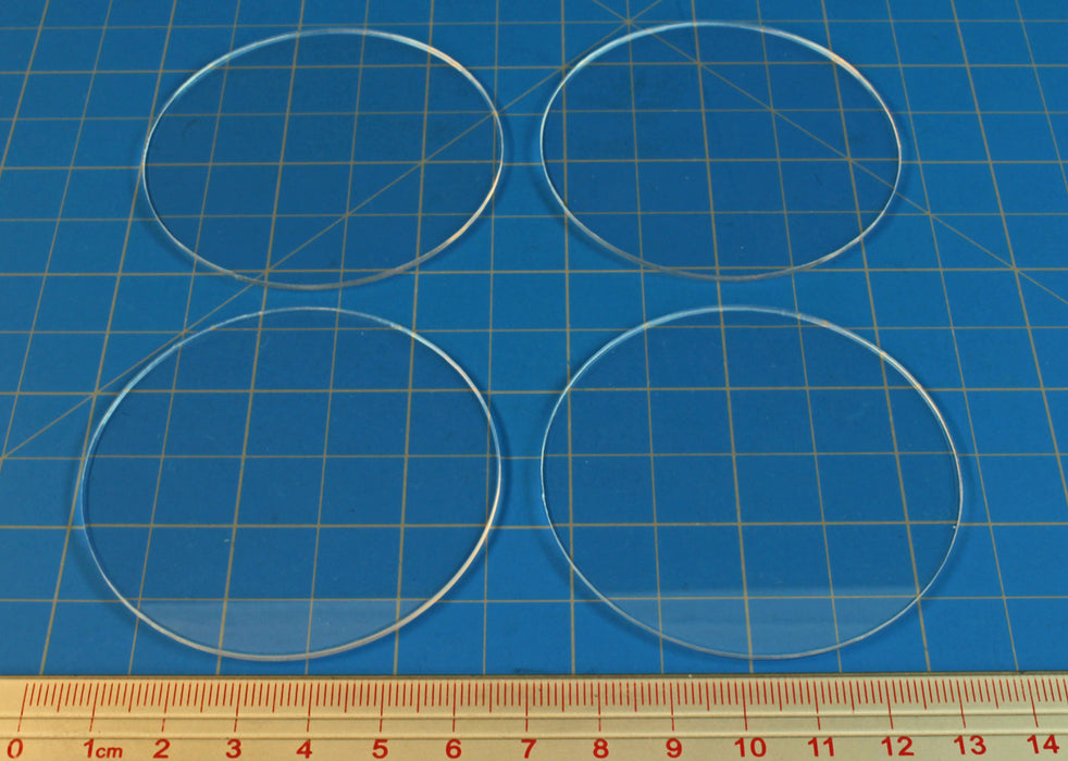 LITKO Circular Miniature Base, 65mm, 1.5mm Clear (4)-Specialty Base Sets-LITKO Game Accessories