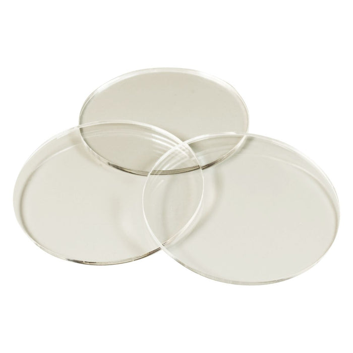 LITKO Circular Miniature Bases, 80mm, 3mm Clear (3)-Specialty Base Sets-LITKO Game Accessories