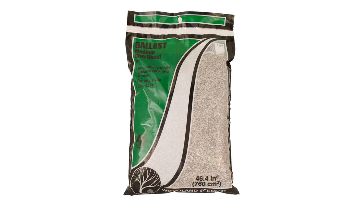 Woodland Scenics Gray Blend Ballast (Bag)-Flock and Basing Materials-LITKO Game Accessories