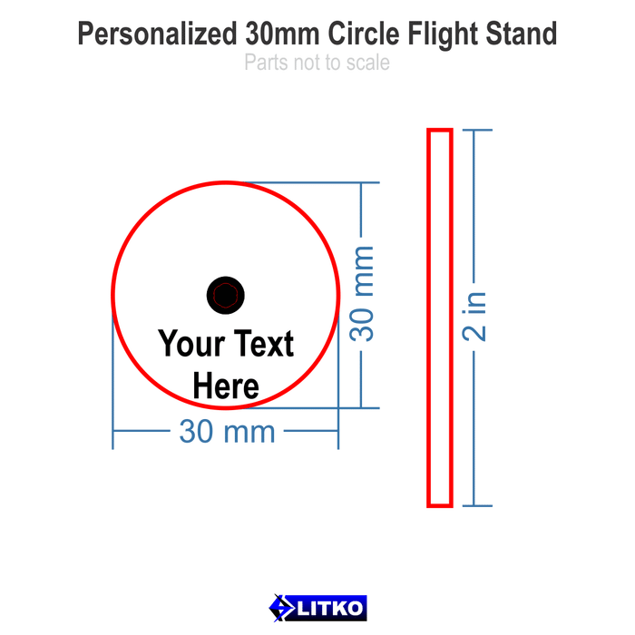 LITKO 30mm Circular Personalized Flight Bases - LITKO Game Accessories