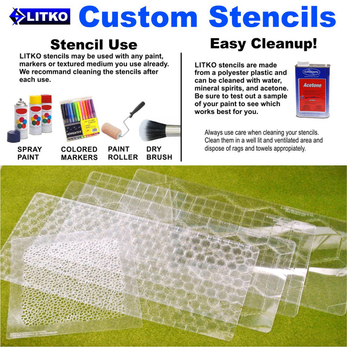 Custom Grid Stencil | Square Stencil | Hexagon Stencil-Stencil-LITKO Game Accessories
