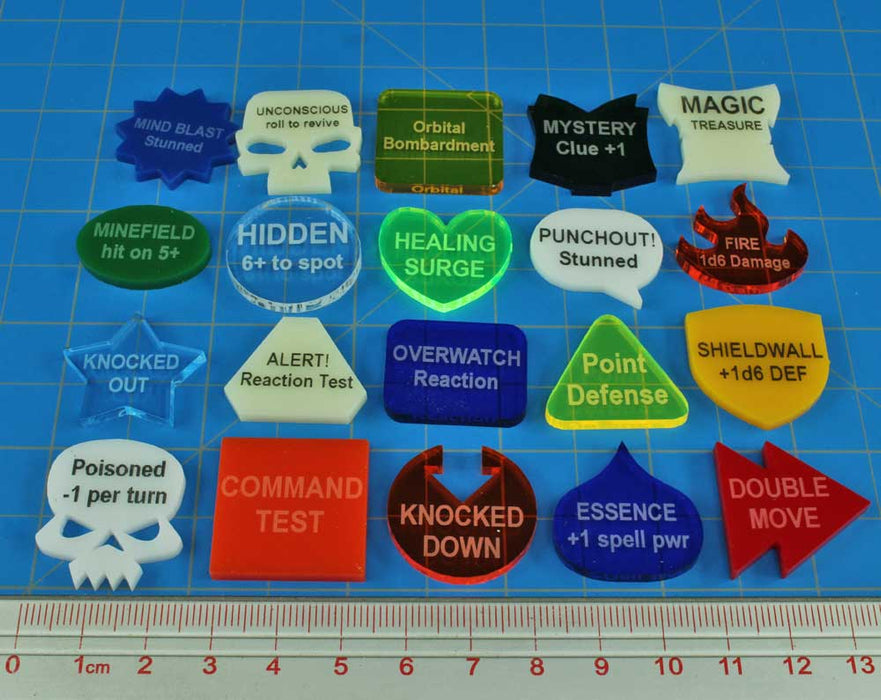 LITKO Personalized Game Tokens - Large Shapes (5)-Custom Tokens-LITKO Game Accessories