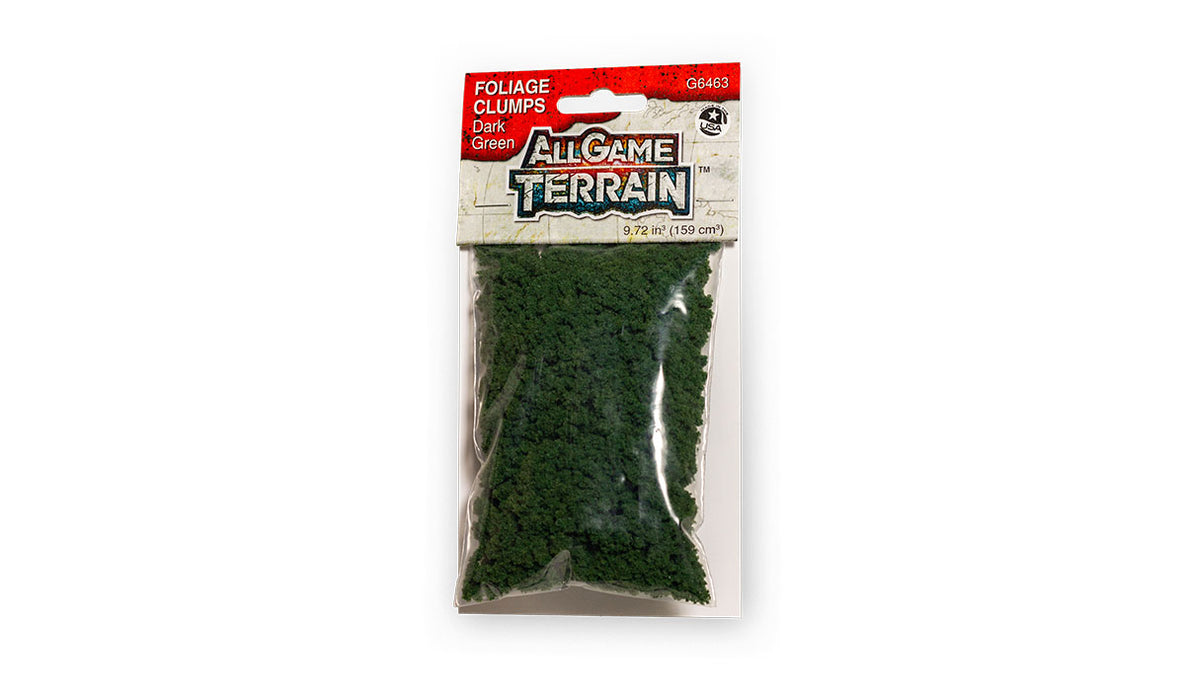 All Game Terrain Dark Green Foliage Clumps-Flock and Basing Materials-LITKO Game Accessories