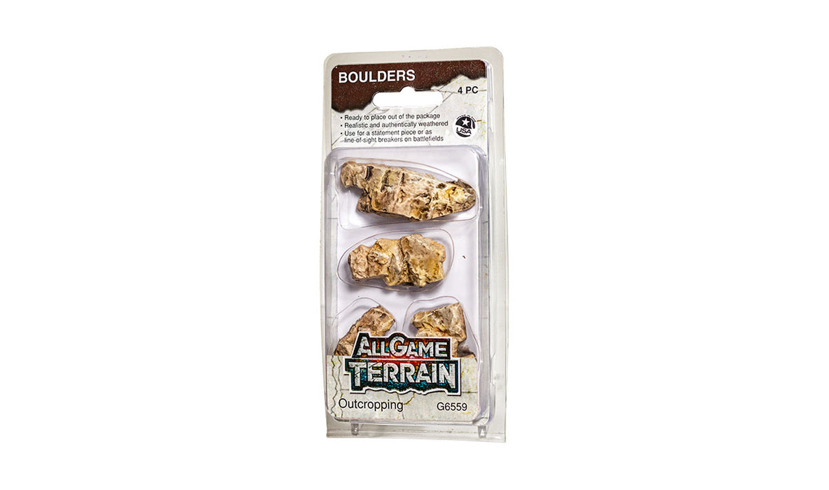 All Game Terrain Outcropping Boulders-Flock and Basing Materials-LITKO Game Accessories