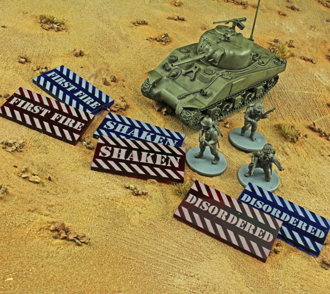 LITKO Disordered Tokens, Translucent Red (5)-General Gaming Accessory-LITKO Game Accessories