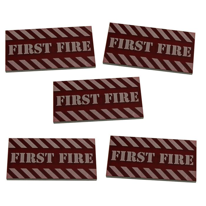 Large Size, First Fire Tokens, Translucent Red (5)-General Gaming Accessory-LITKO Game Accessories
