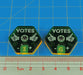 LITKO Vote Dials Compatible with Gaslands Miniatures Game, Translucent Green & Fluorescent Yellow (2) - LITKO Game Accessories