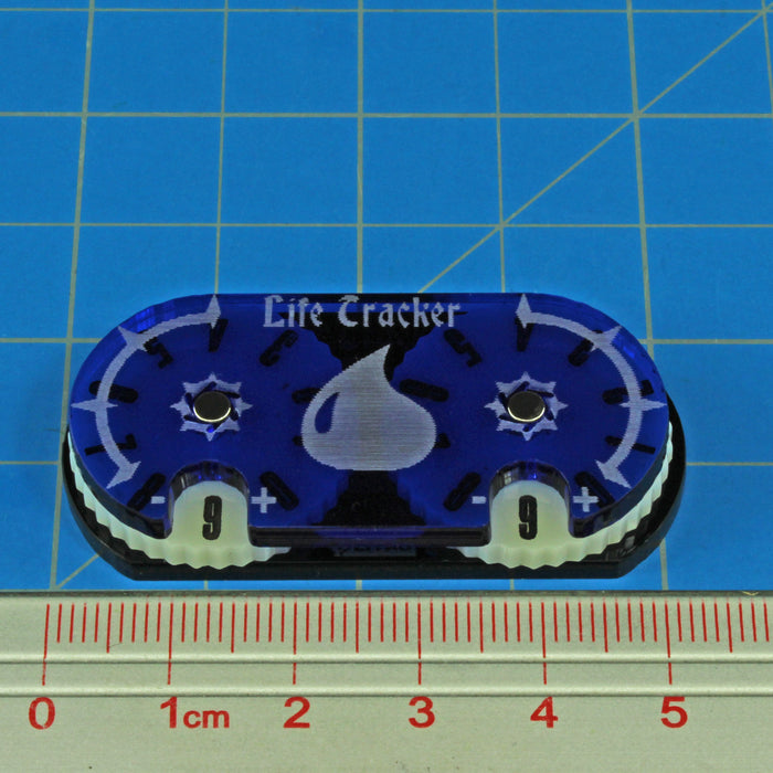 LITKO Blue Life Tracker Dial Compatible with MtG, Translucent Blue-Status Dials-LITKO Game Accessories