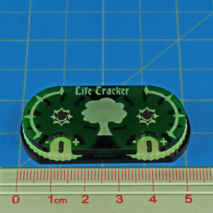 LITKO Green Life Tracker Dial Compatible with MtG, Translucent Green - LITKO Game Accessories