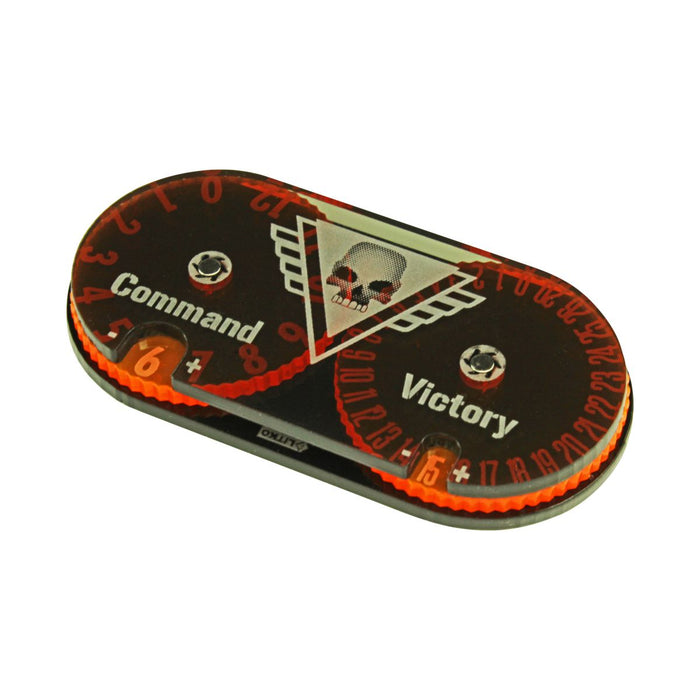 LITKO Command and Victory Point Tracker Compatible with WH: KT, Fluorescent Orange & Translucent Grey-Status Dials-LITKO Game Accessories
