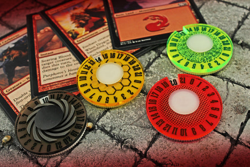 LITKO Universal Dial 0-21, Circuit Pattern, Fluorescent Green-Status Dials-LITKO Game Accessories