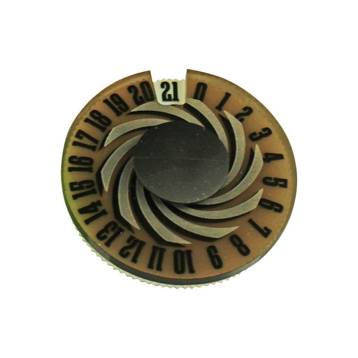 LITKO Universal Dial 0-21, Spiral Pattern, Transparent Bronze-Status Dials-LITKO Game Accessories