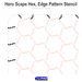 LITKO Hex Grid Stencil Compatible with Hero Scape, Edge Pattern - LITKO Game Accessories