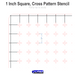 LITKO 1-inch Square Grid Stencil, Cross Pattern - LITKO Game Accessories