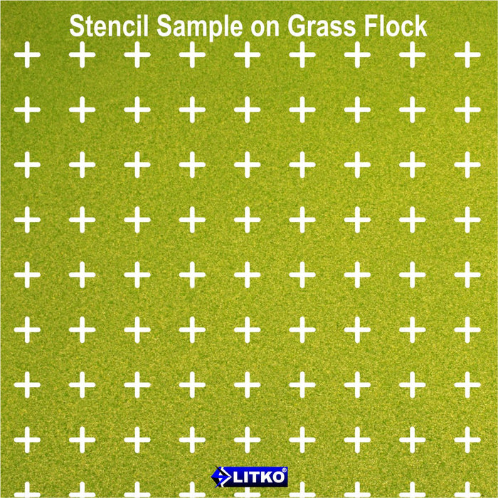 LITKO 1-inch Square Grid Stencil, Cross Pattern-Stencil-LITKO Game Accessories