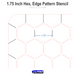 LITKO 1.75-inch Hex Grid Stencil, Edge Pattern - LITKO Game Accessories