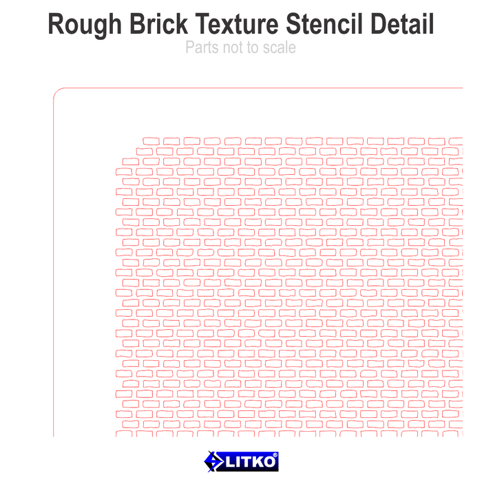 LITKO Rough Brick Stencil - LITKO Game Accessories