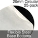 Miniature Base Bottoms, Circular, 20mm, Flexible Steel (25) - LITKO Game Accessories