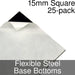 Miniature Base Bottoms, Square, 15mm, Flexible Steel (25)-Miniature Bases-LITKO Game Accessories