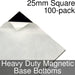 Miniature Base Bottoms, Square, 25mm, Heavy Duty Magnet (100)-Miniature Bases-LITKO Game Accessories