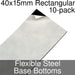 Miniature Base Bottoms, Rectangular, 40x15mm, Flexible Steel (10) - LITKO Game Accessories