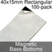 Miniature Base Bottoms, Rectangular, 40x15mm, Magnet (100)-Miniature Bases-LITKO Game Accessories