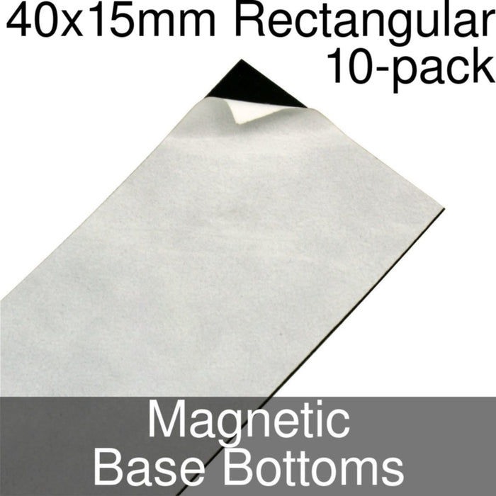 Miniature Base Bottoms, Rectangular, 40x15mm, Magnet (10) - LITKO Game Accessories