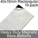 Miniature Base Bottoms, Rectangular, 40x15mm, Heavy Duty Magnet (10) - LITKO Game Accessories
