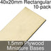 Miniature Bases, Rectangular, 40x20mm, 1.5mm Plywood (10)-Miniature Bases-LITKO Game Accessories