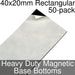 Miniature Base Bottoms, Rectangular, 40x20mm, Heavy Duty Magnet (50) - LITKO Game Accessories