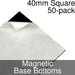 Miniature Base Bottoms, Square, 40mm, Magnet (50)-Miniature Bases-LITKO Game Accessories