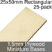 Miniature Bases, Rectangular, 25x50mm, 1.5mm Plywood (25) - LITKO Game Accessories