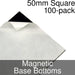 Miniature Base Bottoms, Square, 50mm, Magnet (100)-Miniature Bases-LITKO Game Accessories