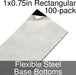 Miniature Base Bottoms, Rectangular, 1x0.75inch, Flexible Steel (100) - LITKO Game Accessories