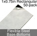 Miniature Base Bottoms, Rectangular, 1x0.75inch, Flexible Steel (50) - LITKO Game Accessories