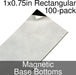 Miniature Base Bottoms, Rectangular, 1x0.75inch, Magnet (100) - LITKO Game Accessories