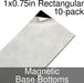 Miniature Base Bottoms, Rectangular, 1x0.75inch, Magnet (10)-Miniature Bases-LITKO Game Accessories