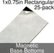 Miniature Base Bottoms, Rectangular, 1x0.75inch, Magnet (25)-Miniature Bases-LITKO Game Accessories