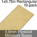Miniature Bases, Rectangular, 1x0.75inch, 0.8mm Plywood (10)-Miniature Bases-LITKO Game Accessories