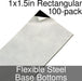 Miniature Base Bottoms, Rectangular, 1x1.5inch, Flexible Steel (100)-Miniature Bases-LITKO Game Accessories