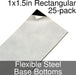 Miniature Base Bottoms, Rectangular, 1x1.5inch, Flexible Steel (25)-Miniature Bases-LITKO Game Accessories
