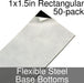 Miniature Base Bottoms, Rectangular, 1x1.5inch, Flexible Steel (50)-Miniature Bases-LITKO Game Accessories