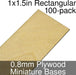 Miniature Bases, Rectangular, 1x1.5inch, 0.8mm Plywood (100)-Miniature Bases-LITKO Game Accessories