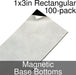 Miniature Base Bottoms, Rectangular, 1x3inch, Magnet (100)-Miniature Bases-LITKO Game Accessories