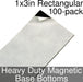 Miniature Base Bottoms, Rectangular, 1x3inch, Heavy Duty Magnet (100) - LITKO Game Accessories