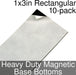 Miniature Base Bottoms, Rectangular, 1x3inch, Heavy Duty Magnet (10) - LITKO Game Accessories