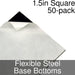 Miniature Base Bottoms, Square, 1.5inch, Flexible Steel (50) - LITKO Game Accessories
