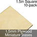 Miniature Bases, Square, 1.5inch, 1.5mm Plywood (10)-Miniature Bases-LITKO Game Accessories